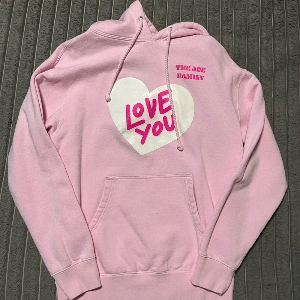 Ace family Pink Love You Hoodie